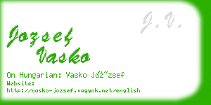 jozsef vasko business card